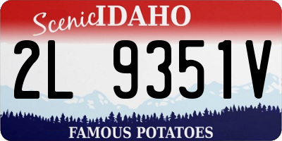 ID license plate 2L9351V