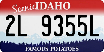 ID license plate 2L9355L