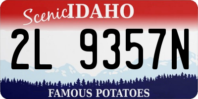 ID license plate 2L9357N
