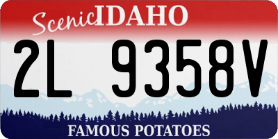 ID license plate 2L9358V