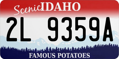 ID license plate 2L9359A