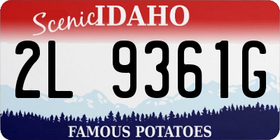 ID license plate 2L9361G