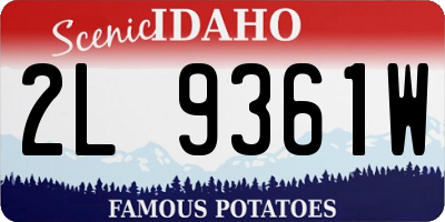 ID license plate 2L9361W