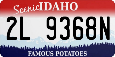 ID license plate 2L9368N