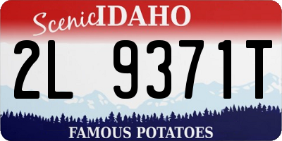 ID license plate 2L9371T