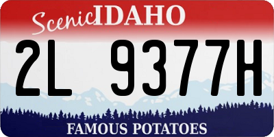 ID license plate 2L9377H