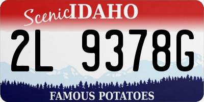 ID license plate 2L9378G