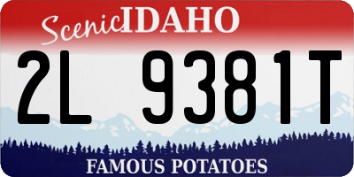 ID license plate 2L9381T