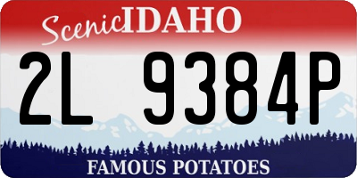 ID license plate 2L9384P