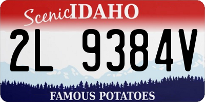 ID license plate 2L9384V