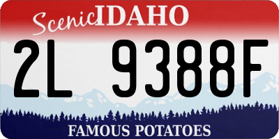 ID license plate 2L9388F