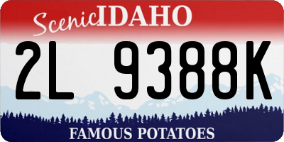ID license plate 2L9388K