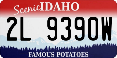 ID license plate 2L9390W