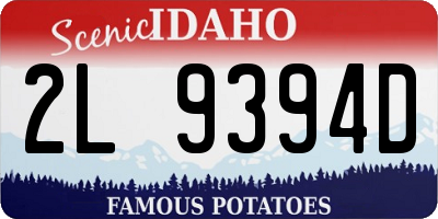 ID license plate 2L9394D