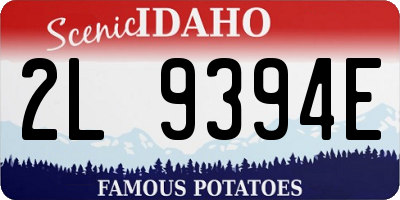 ID license plate 2L9394E
