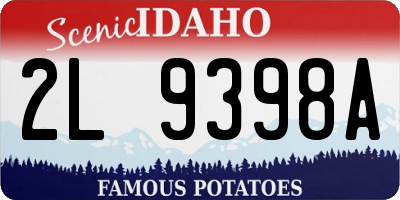 ID license plate 2L9398A