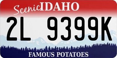 ID license plate 2L9399K