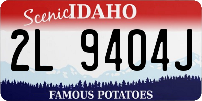ID license plate 2L9404J