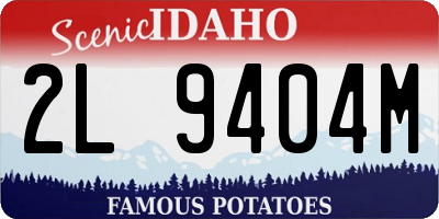 ID license plate 2L9404M