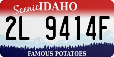 ID license plate 2L9414F