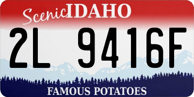 ID license plate 2L9416F