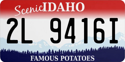 ID license plate 2L9416I