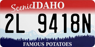 ID license plate 2L9418N