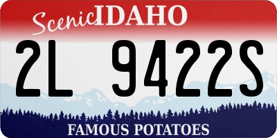 ID license plate 2L9422S