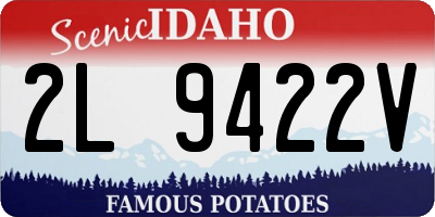 ID license plate 2L9422V
