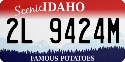 ID license plate 2L9424M