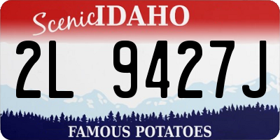ID license plate 2L9427J