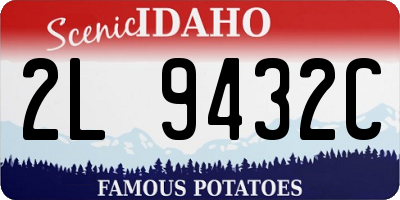 ID license plate 2L9432C