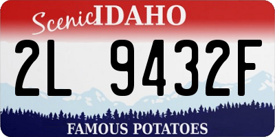ID license plate 2L9432F