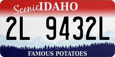 ID license plate 2L9432L