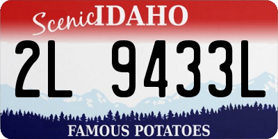 ID license plate 2L9433L