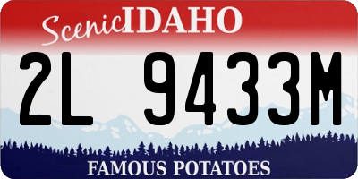 ID license plate 2L9433M