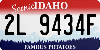 ID license plate 2L9434F