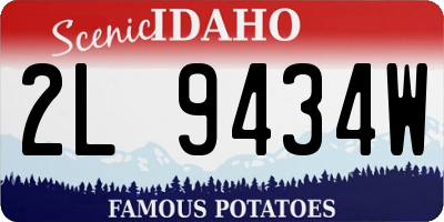 ID license plate 2L9434W