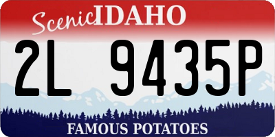 ID license plate 2L9435P