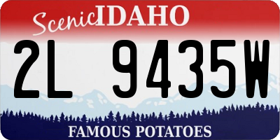 ID license plate 2L9435W