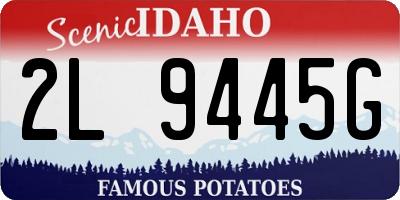 ID license plate 2L9445G