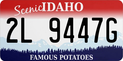 ID license plate 2L9447G