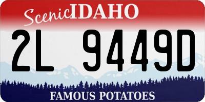 ID license plate 2L9449D