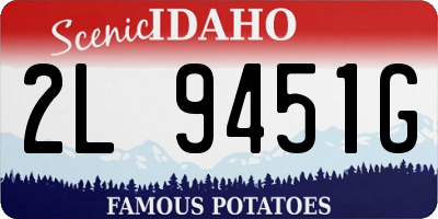 ID license plate 2L9451G
