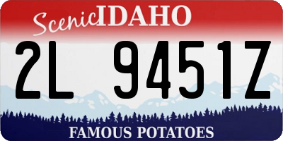 ID license plate 2L9451Z