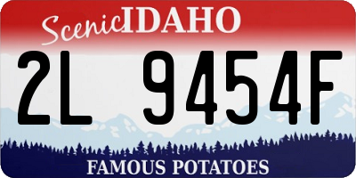 ID license plate 2L9454F