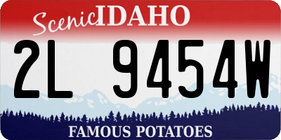 ID license plate 2L9454W