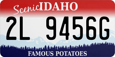 ID license plate 2L9456G