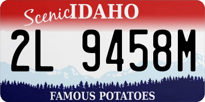 ID license plate 2L9458M