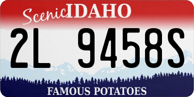 ID license plate 2L9458S